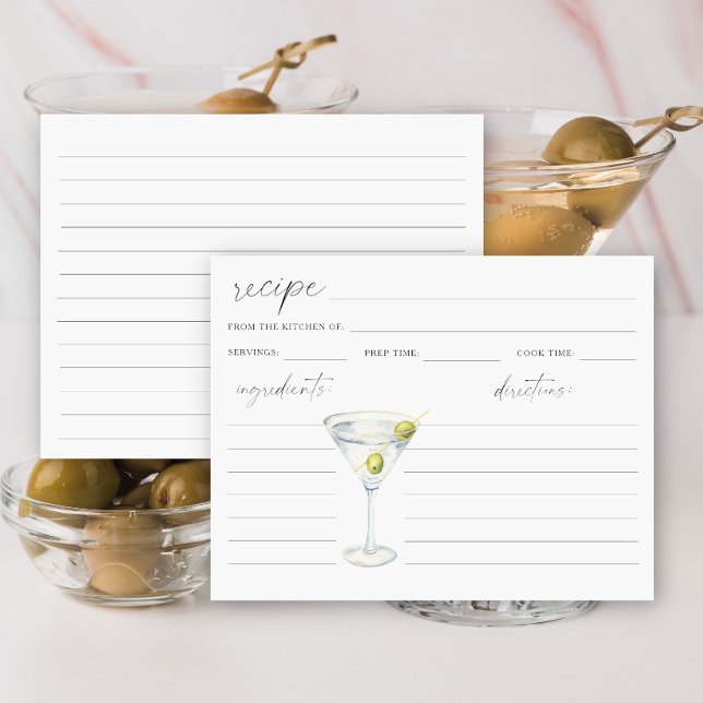 receta de Martini seco de acuarela para novia (Subido por el creador)