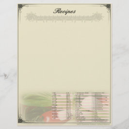 Receta de membrete no regido con conversiones