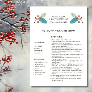 Receta de Nueces Suecas Tarjeta de Navidad