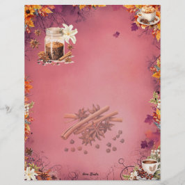 Receta de página completa con azúcar y especias en