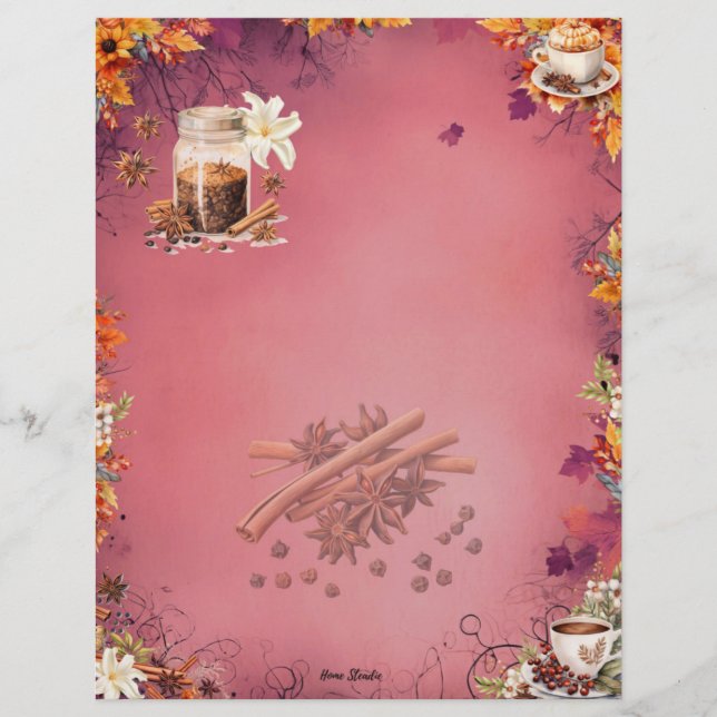 Receta de página completa con azúcar y especias en (Anverso)