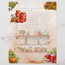 Receta de página completa para pegado de tomate