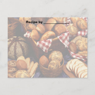 Receta de panes al horno 2 Tarjeta en blanco