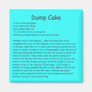 Receta de pastelito en un imán refrigerador