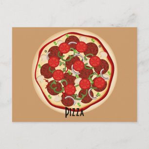 Receta de Pizza Suprema Tarjeta