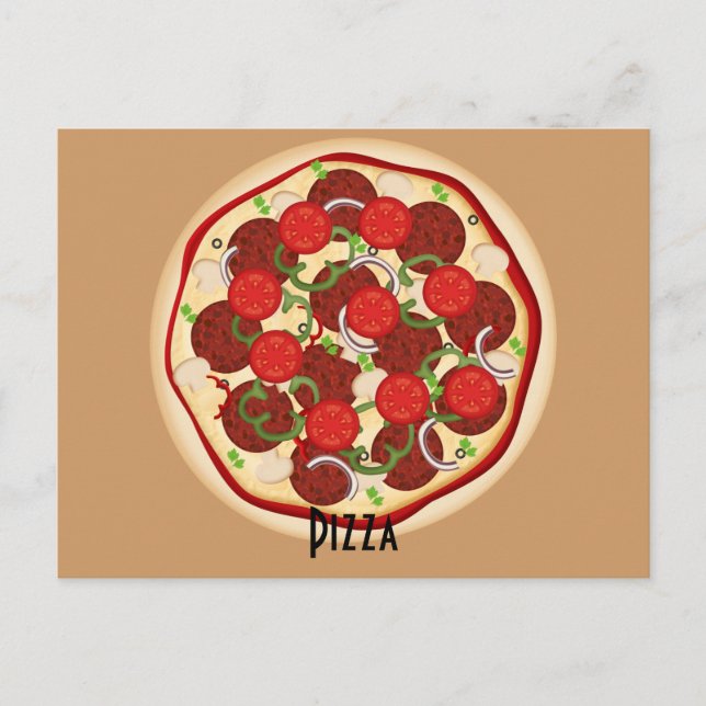 Receta de Pizza Suprema Tarjeta (Anverso)