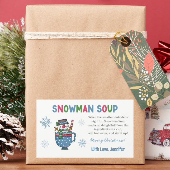 Receta de Snowman Soup Soup Favorito Etiqueta (Vacaciones)