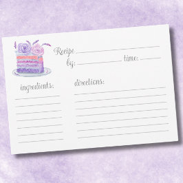 Receta de tarta de lavanda rosa de color de agua