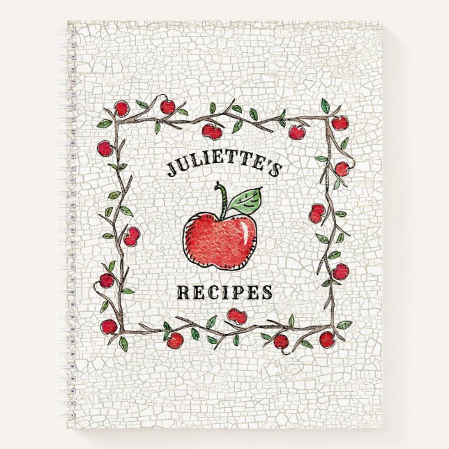 Receta de un libro de cocina monogramado de vino r (Anverso)