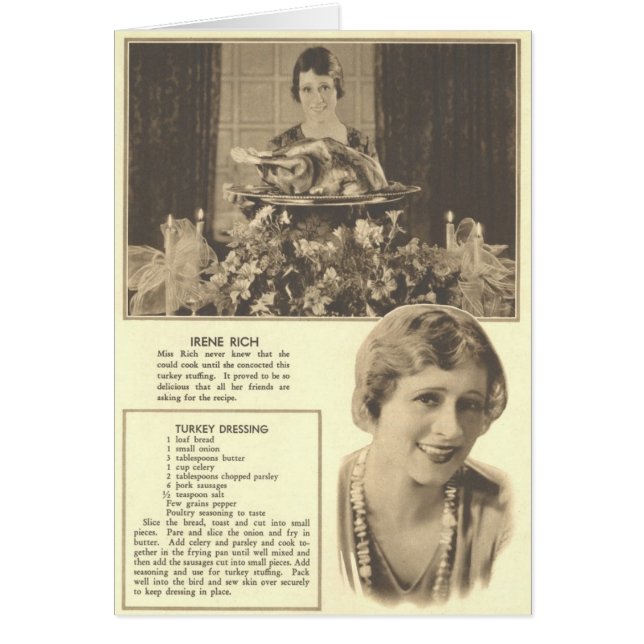 Receta de vestir de Irene Rich Turkey (Frente)