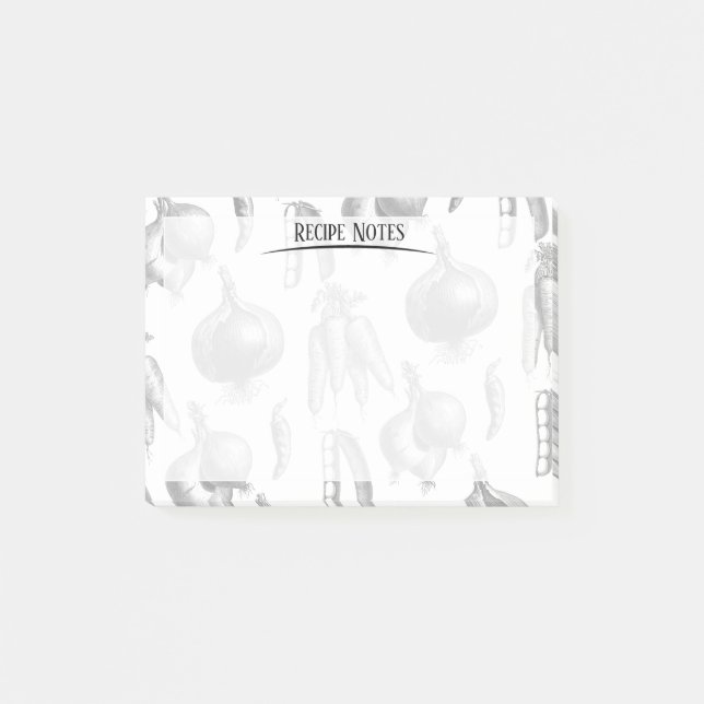 Receta del chef Notas Cocina de patrón de verduras (Anverso)