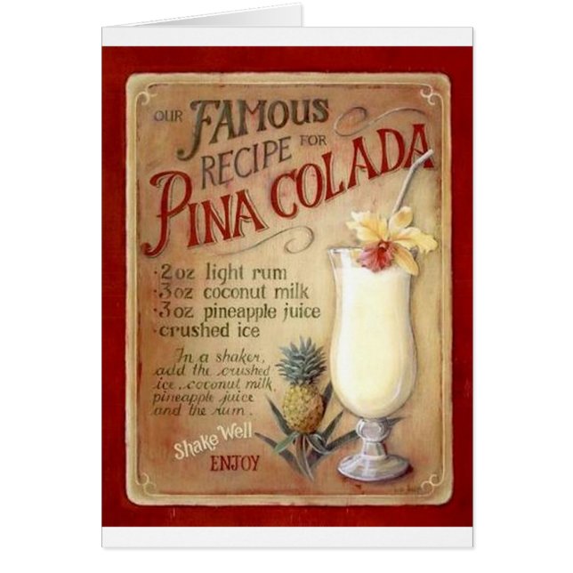 Receta del colada de Pina (Frente)