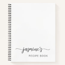 Receta del libro de cocina blanca simple y femenin