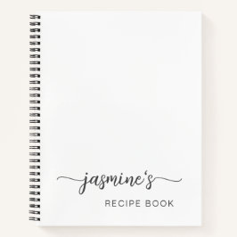 Receta del Libro de Cocina Blanco Simple de Chica
