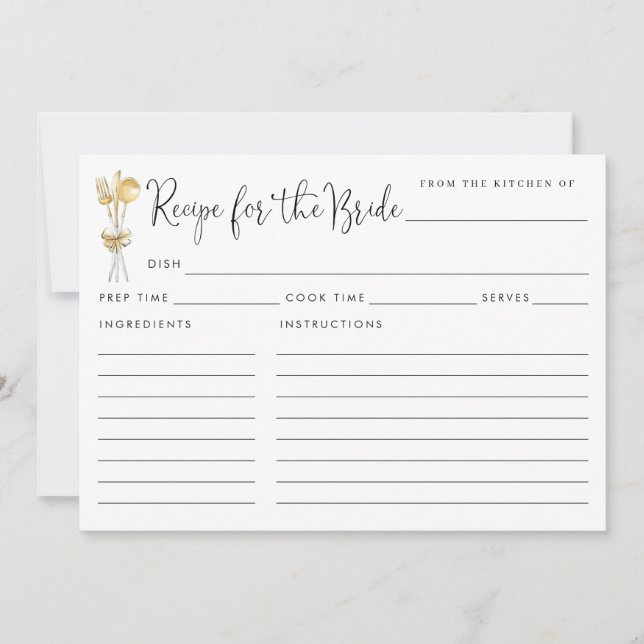 Receta elegante para la cinta de oro Utensils de n (Anverso)