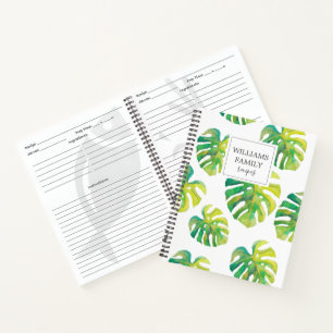 Receta familiar personalizada Libro de Monstera tr