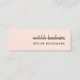 Receta favorita   Tarjeta de marcadores rosa para 