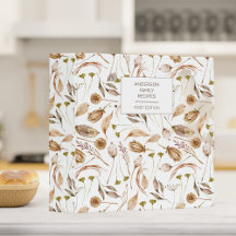 Receta floral marrón y blanca bohemio