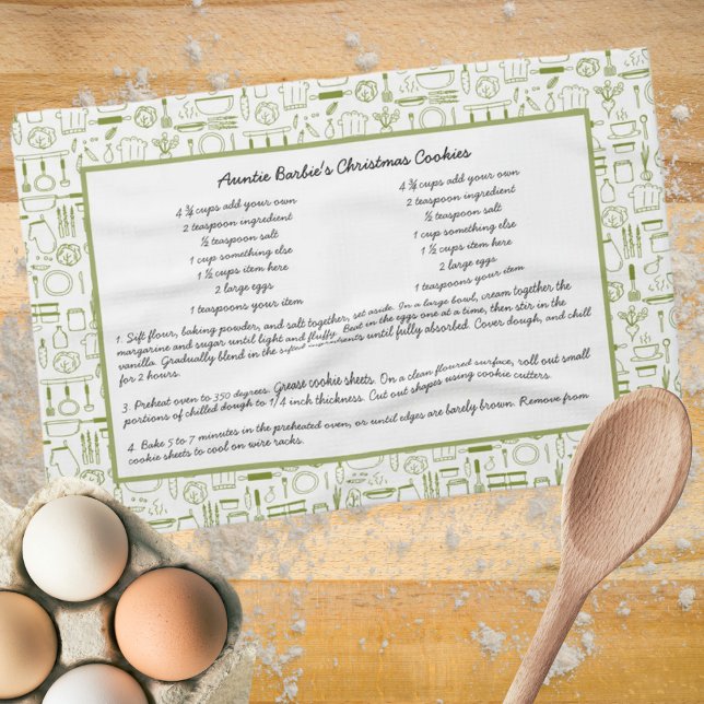 Receta Keepsake Green Vintage Kitchen Toalla de té (Subido por el creador)