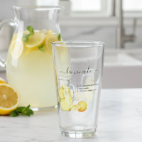 Receta Lemonade Drink Watercolor Lemons