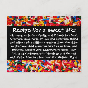 Receta para una postal de vida dulce