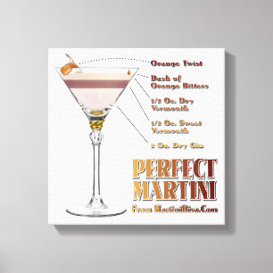 Receta Perfecta de Cóctel Martini Impresión en Lie