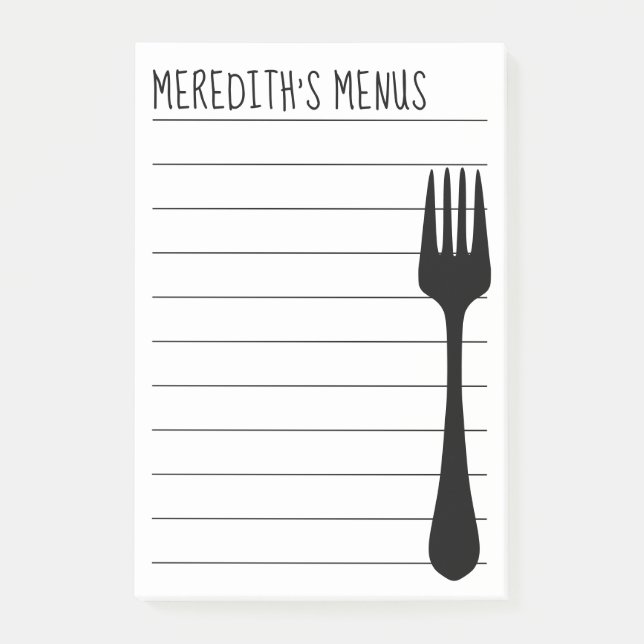 Receta que comparte el cuaderno de notas para el (Anverso)