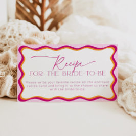 Receta rosa y Naranja solicitud tarjeta de ducha d