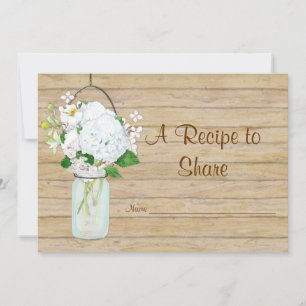 Receta Rústico País Mason Jar Blue Hydrangea