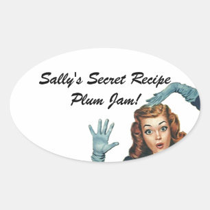 Receta secreta de Pegatina divertida retro Lady Ho
