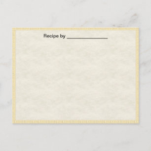 Receta texturizada ligera con tarjeta en blanco #1