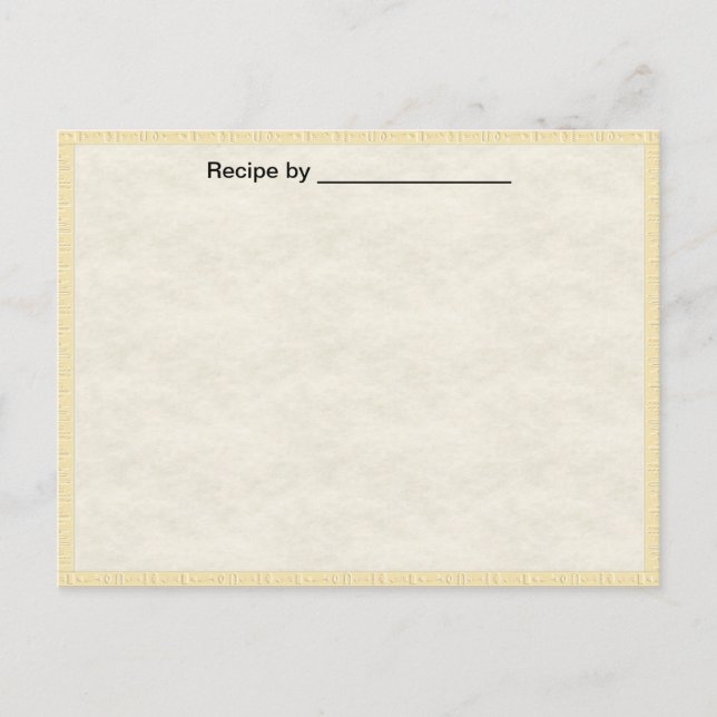 Receta texturizada ligera con tarjeta en blanco #1 (Anverso)