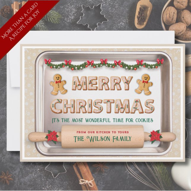 Receta única de cocina de tarjetas de vacaciones p (Unique Christmas Holiday Card Cookie Recipe)