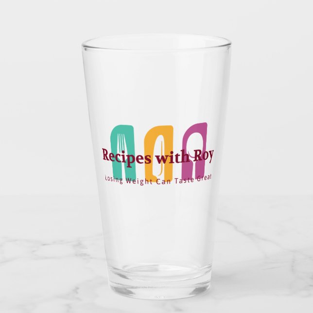 Recetas con Roy 16oz Pint Glass (Anverso)