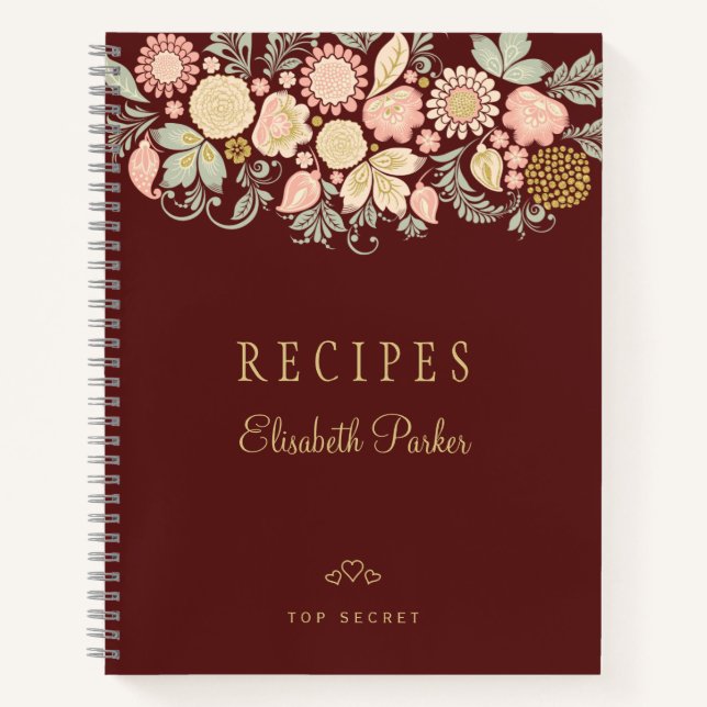 Recetas de libro de cocina de flores de melocotón  (Anverso)