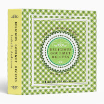 Recetas de Mamá Carpeta de Anillos Verde Cuadros