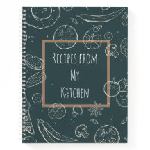 Recetas de mi cuaderno de notas en espiral del dia