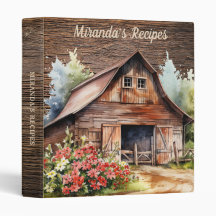 Recetas de monograma personalizado Granero rústico