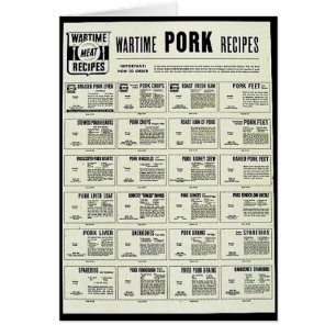 Recetas del cerdo del tiempo de guerra