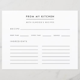 Recetas | Moderno De Mi Tarjeta De Receta De Cocin