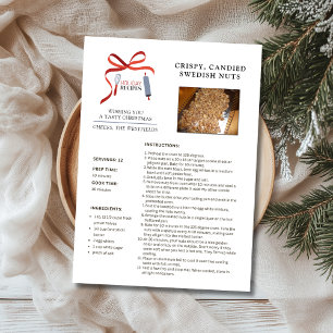 Recetas Navideñas Nueces Suecas Tarjeta de Navidad