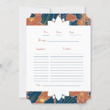 Recetas y Recuerdos Recetas planas florales otoñal