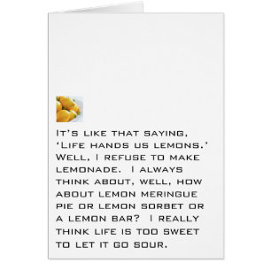 Rechace hacer la limonada