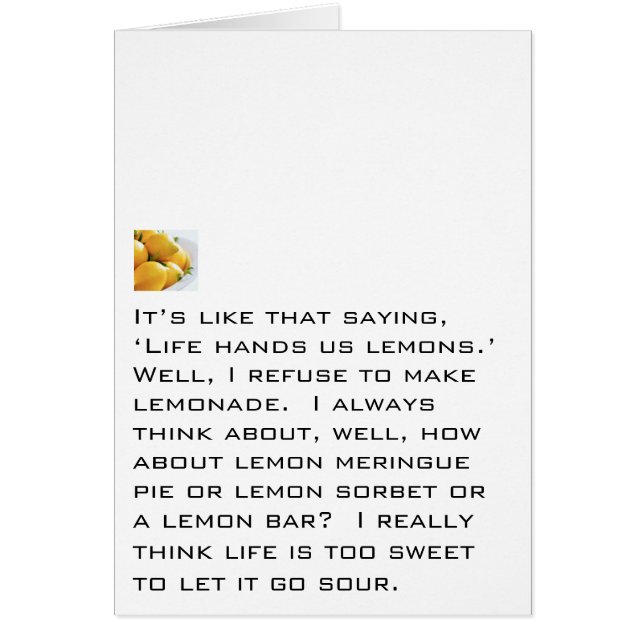 Rechace hacer la limonada (Frente)