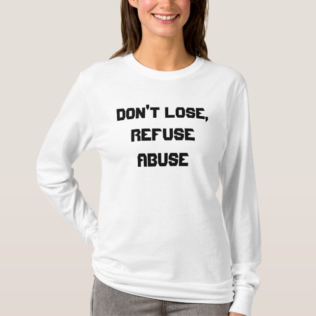 Rechazar camisetas de abuso (Anverso)