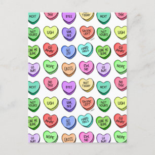 Rechazo de la tarjeta postal de San Valentín