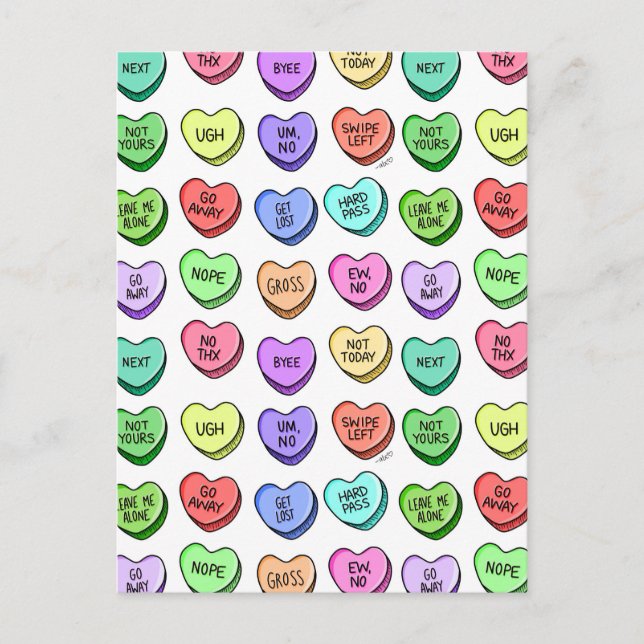 Rechazo de la tarjeta postal de San Valentín (Anverso)