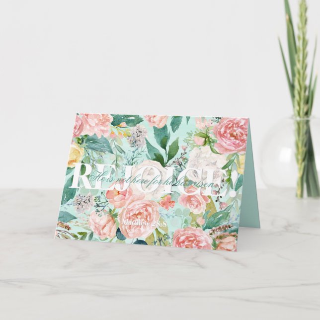¡RECHAZO floral! Tarjeta de Pascua (Anverso)