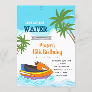 Recibe la invitación de cumpleaños del agua