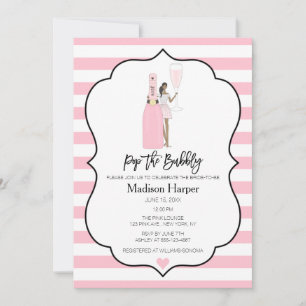 Recibir la invitación a la ducha de novias burbuje